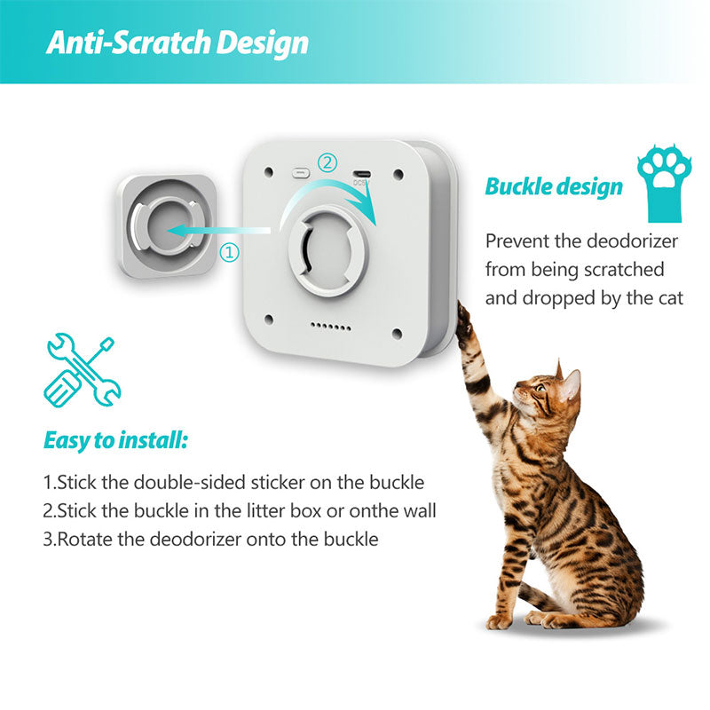 Smart Cat Odor Purifier for Cat Litter Box Deodorizer