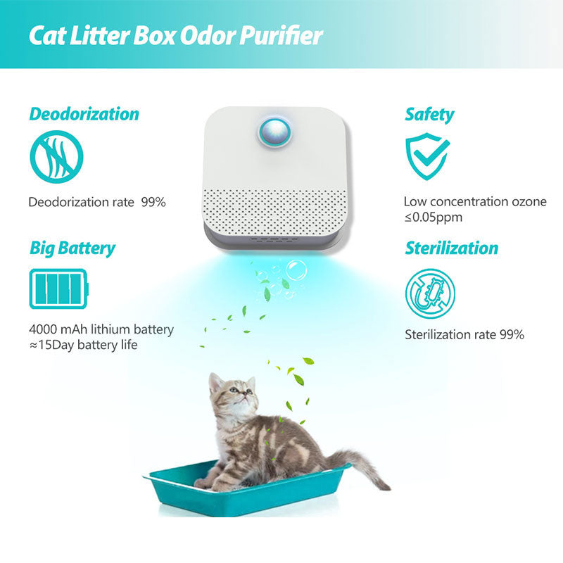 Smart Cat Odor Purifier for Cat Litter Box Deodorizer