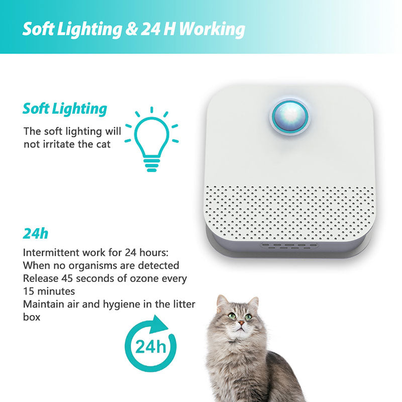 Smart Cat Odor Purifier for Cat Litter Box Deodorizer